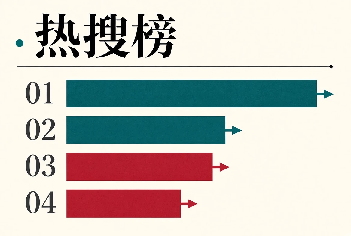 文娱关注方向与热搜榜视觉插画